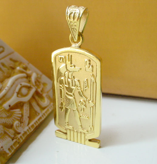 cartouche pendants gold or silver 