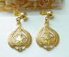 Gold Scarab Earrings - Egyptian Earrings