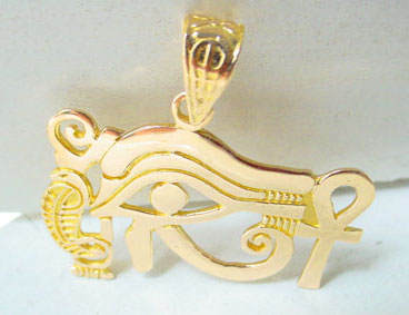 18k gold Eye of Horus pendants