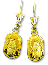 Silver Cartouche Earrings - gold Cartouche earrings 