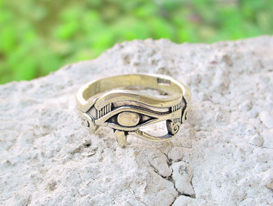 handmade rings protections open style - eye of horus symbol