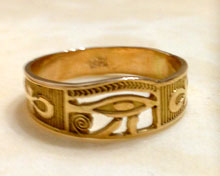 rings eye of horrus protection symbol gold