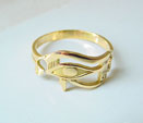 gold rings - Eye of horus protection